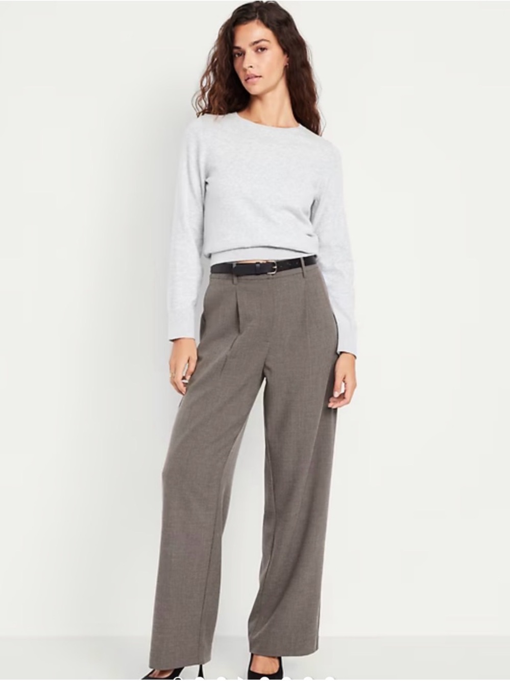 Old Navy Wide-Leg Dress Pants in Dark Grey